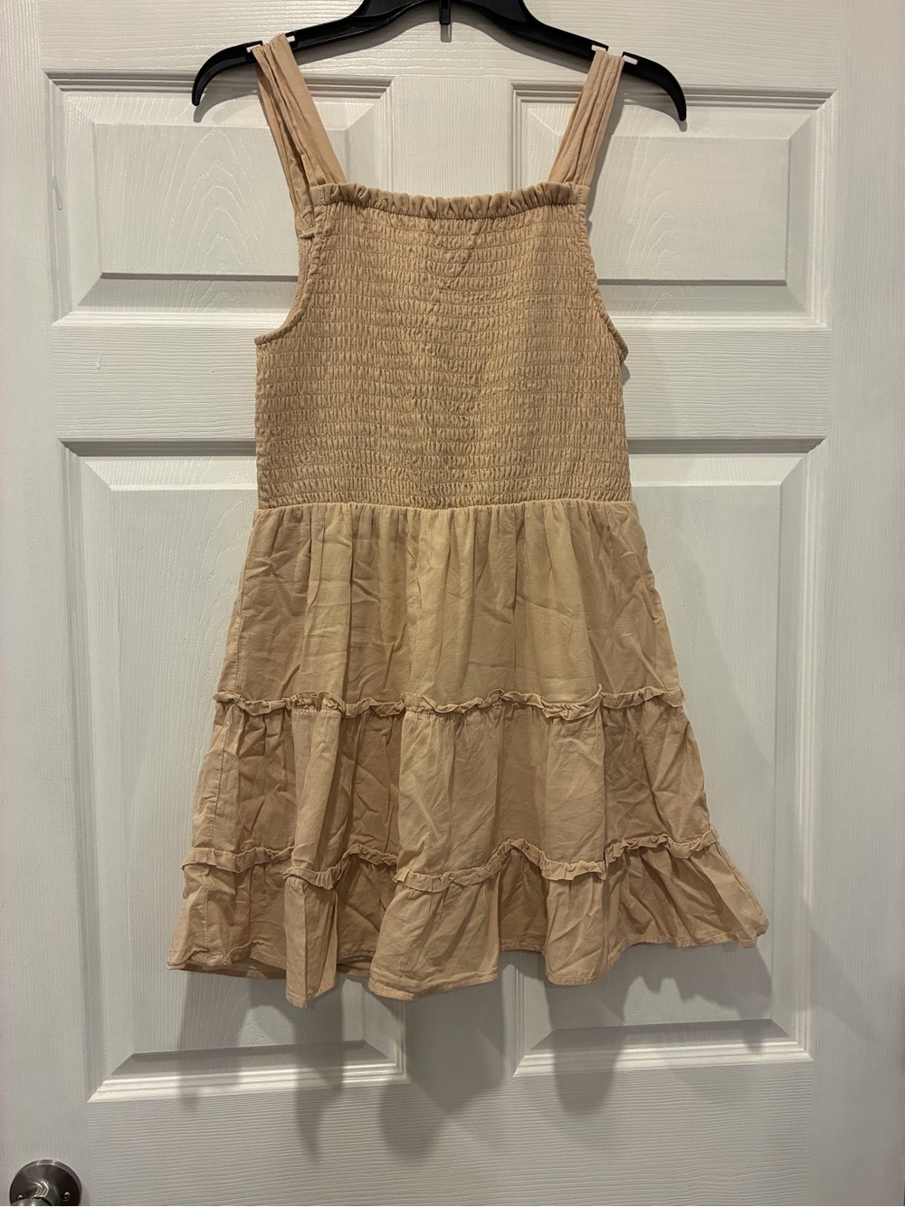 👙wild fable Beige Smocked Tiered Sundress